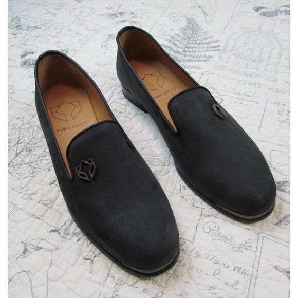 Cobra Society Women’s US 8 Black Nubuck Leather Loafer Dress Shoe logo - Picture 2 of 10